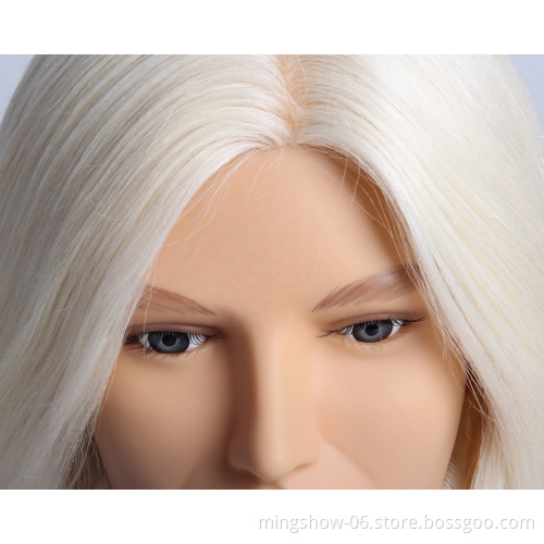 super quality wholesale real hair mannequin head,male hair mannequin heads
